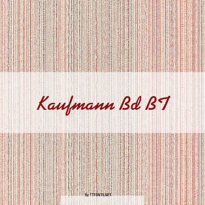 Kaufmann Bd BT example